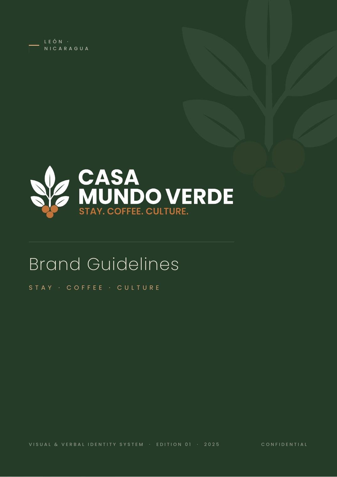 Casa Mundo Verde brand guidelines cover