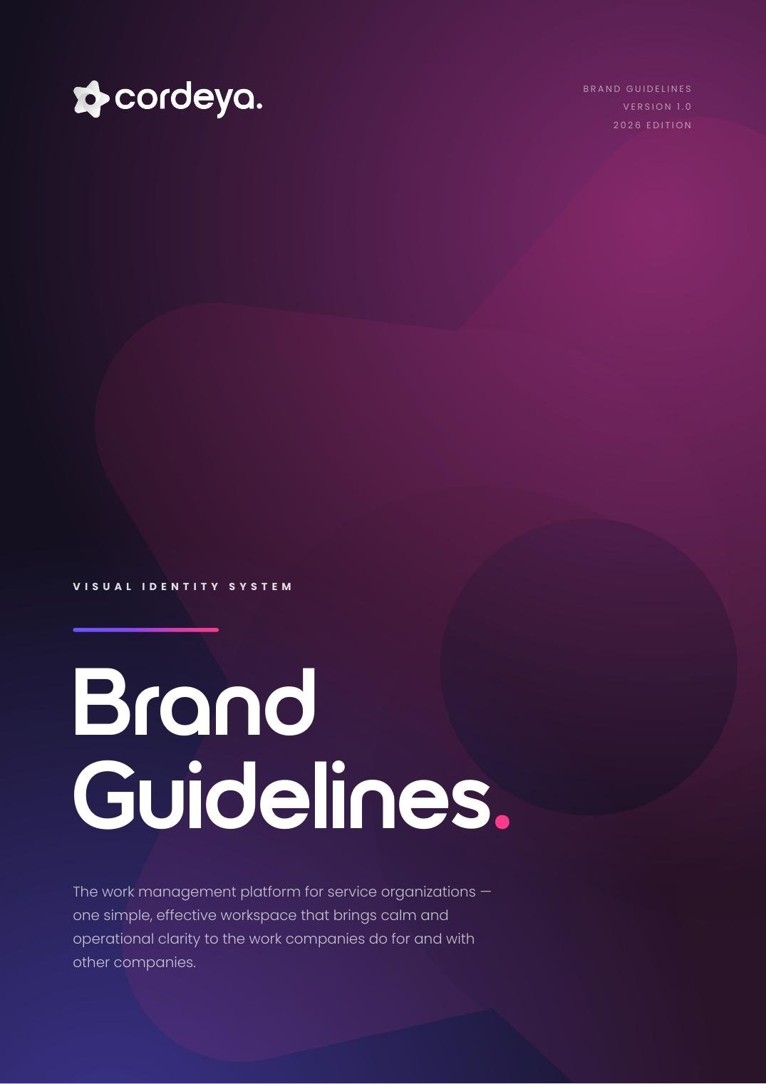 Cordeya brand guidelines cover