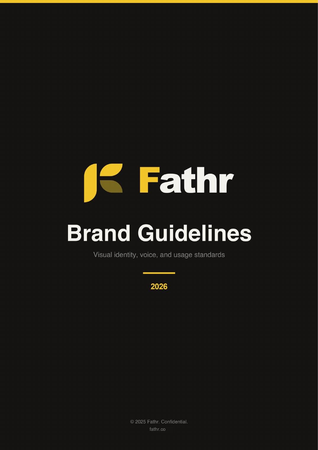 Fathr brand guidelines cover